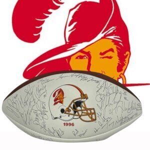Vintage 1996 Tampa Bay Buccaneers Throwback NFL Autographed Team Football READ